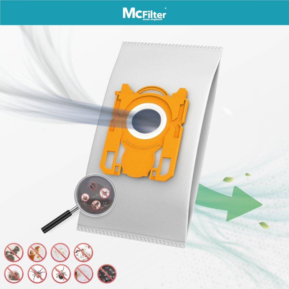 St., AEG Staubbeutel McFilter inkl. mit passend Staubsaugerbeutel, 30 Staubsauger, Filter 3-lagiger 6 für VX6-2-CR-A Kunststoffdeckscheibe,