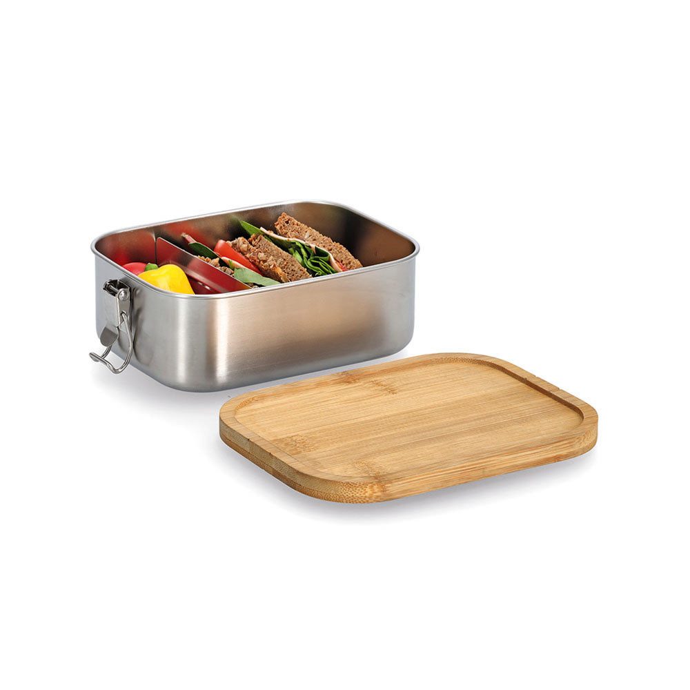 Zeller Present Lunchbox, Bambus, Edelstahl, (1-tlg), hochwertige Edelstahl Brotdose