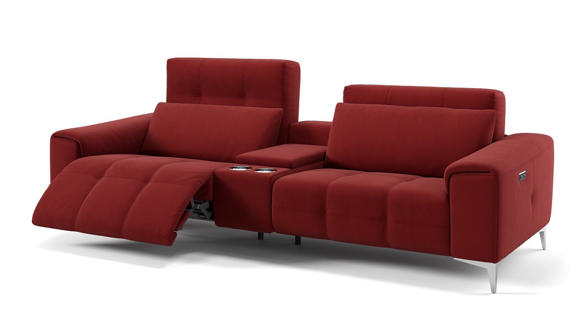 Kinosofa 100 SALENTO Sofa Sofanella Rot 2-Sitzer x in cm Stoff Sofanella S: 212 -