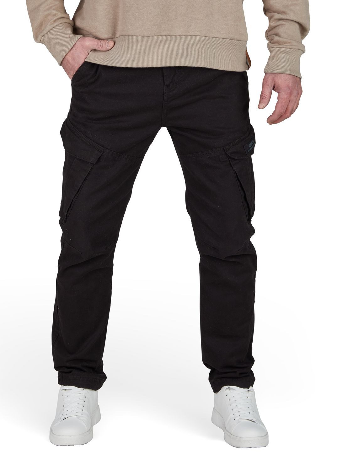 riverso Cargohose Herren Stoffhose RIVNick Tapered Fit Freizeithose mit Stretch