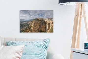 OneMillionCanvasses® Leinwandbild Das Stadtbild von Ronda Spanien, (1 St), Wandbild Leinwandbilder, Aufhängefertig, Wanddeko, 30x20 cm