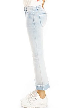 be styled Ankle-Jeans Jeans Hosen 7/8 Ankle medium waist ausgefranster Saum - Damen - j94kw mit Stretch-Anteil, 5-Pocket-Style