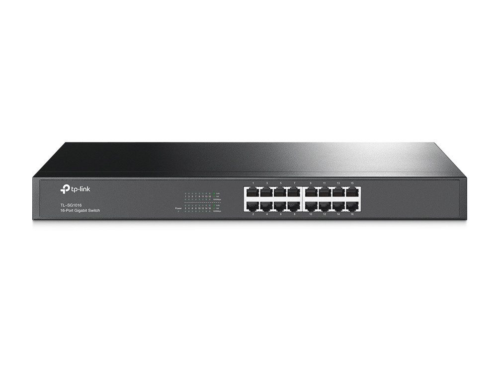 tp-link TL-SG1016 16-Port Gigabit Rackmount Switch Netzwerk-Switch