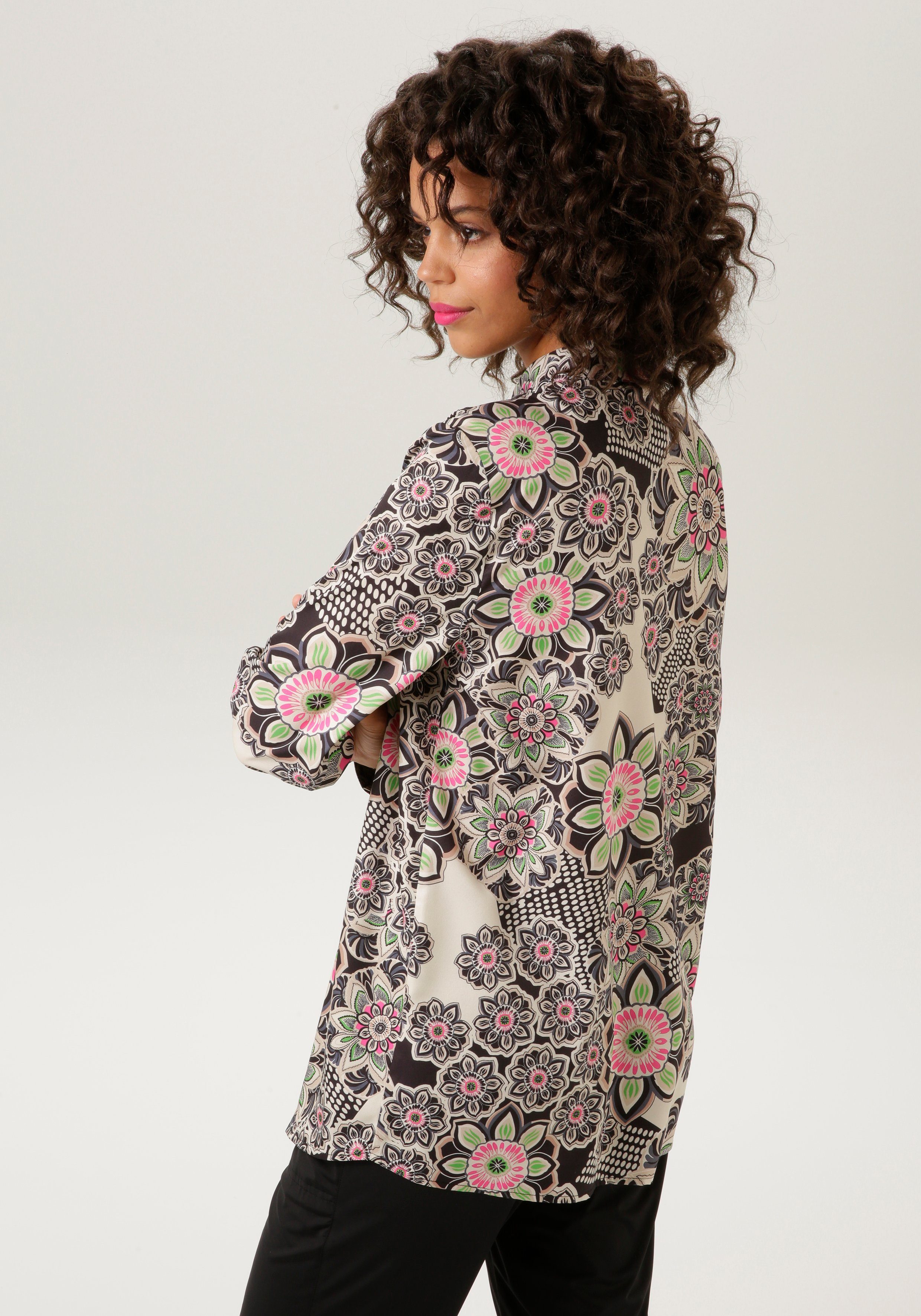 Aniston CASUAL Hemdbluse mit sensationellem Mandala-Blumendruck günstig online kaufen