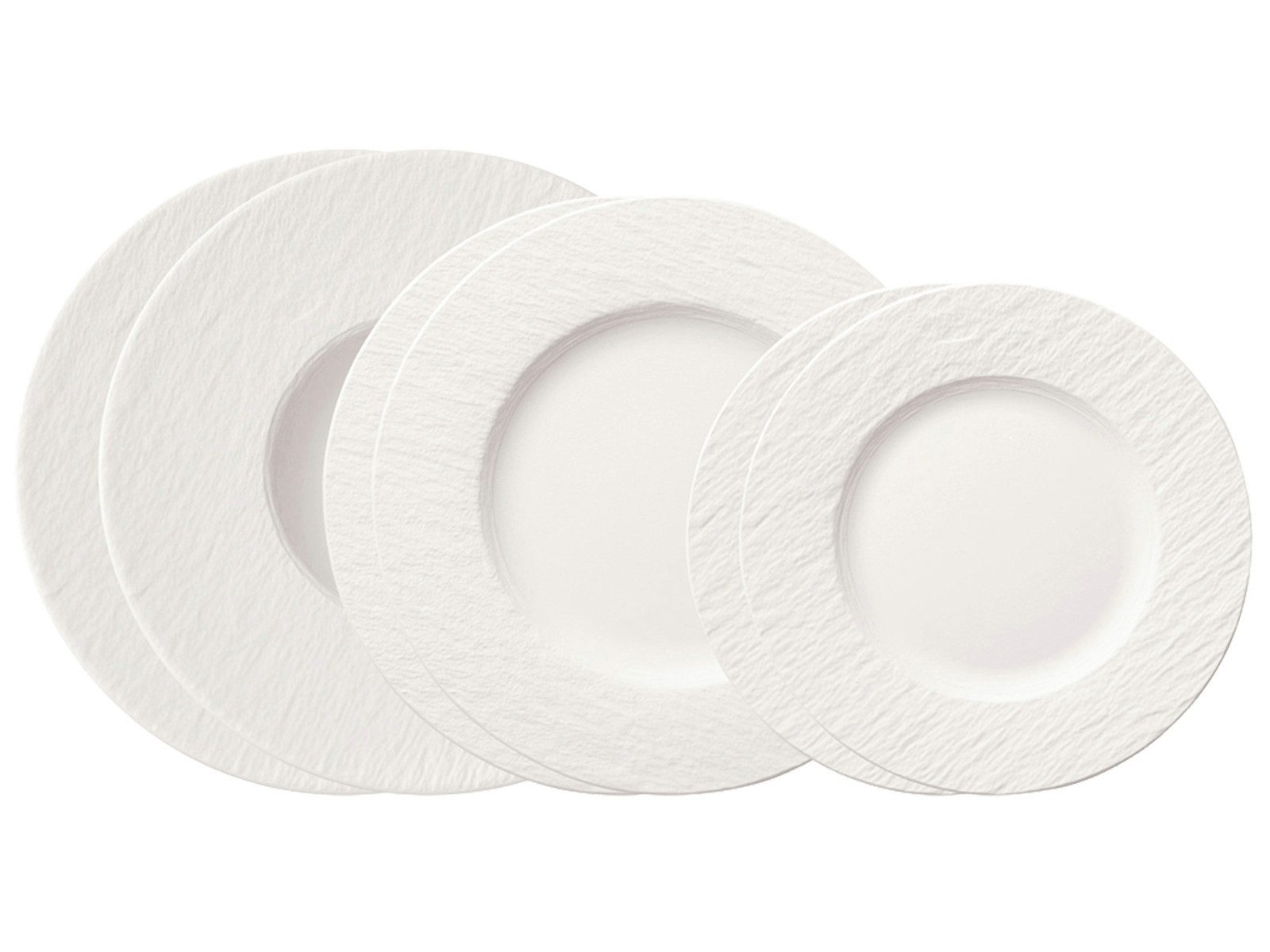 Villeroy & Boch Тарелки-Set Manufacture Rock blanc Тарелкиset 6tlg, Premium Porcelain