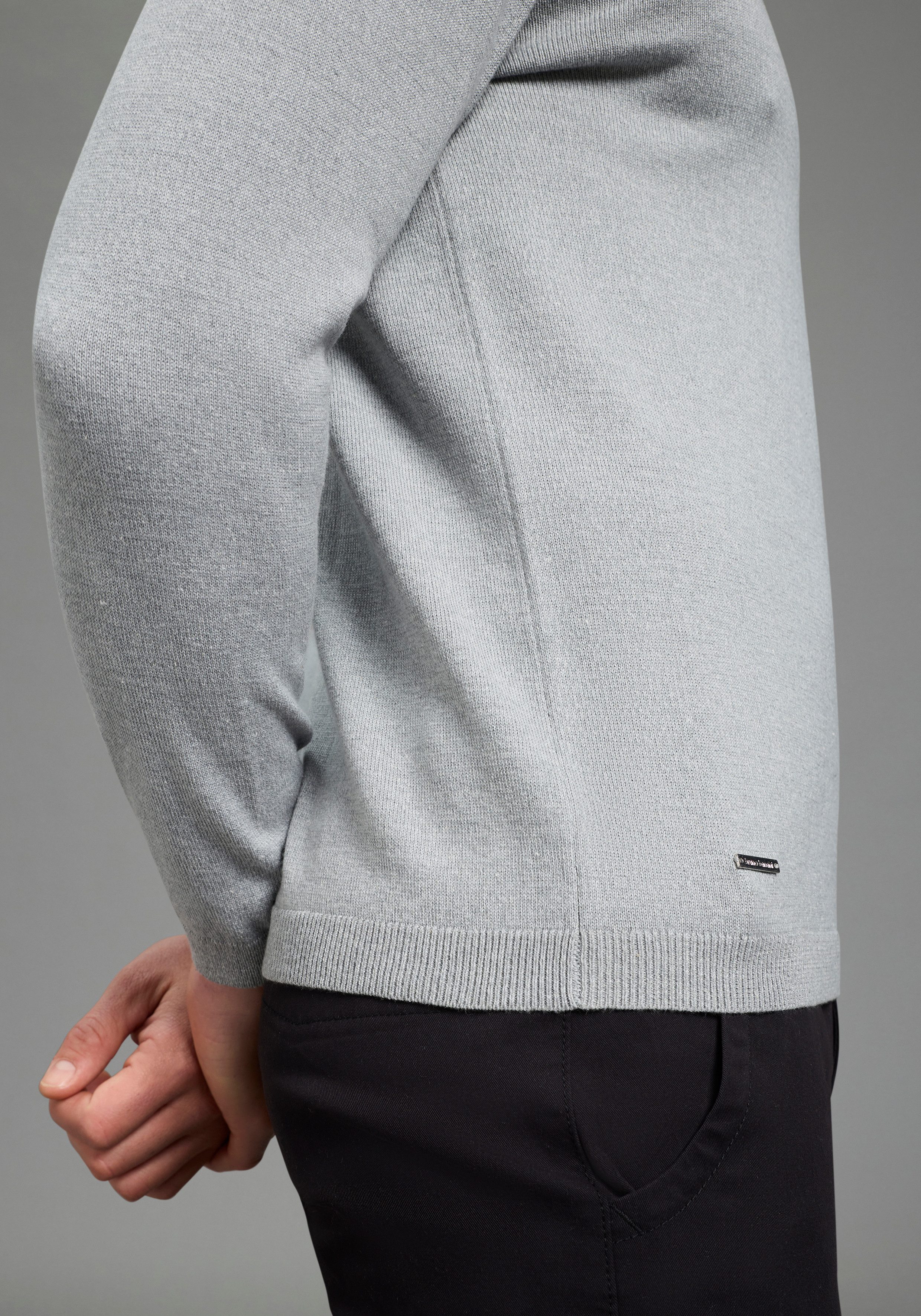 Bruno Banani Rundhalspullover aus Baumwolle, mit Rundhalsausschnitt, Langarm, melierte Optik. € 29,99, (€ 29,99 pro 1 Stk).