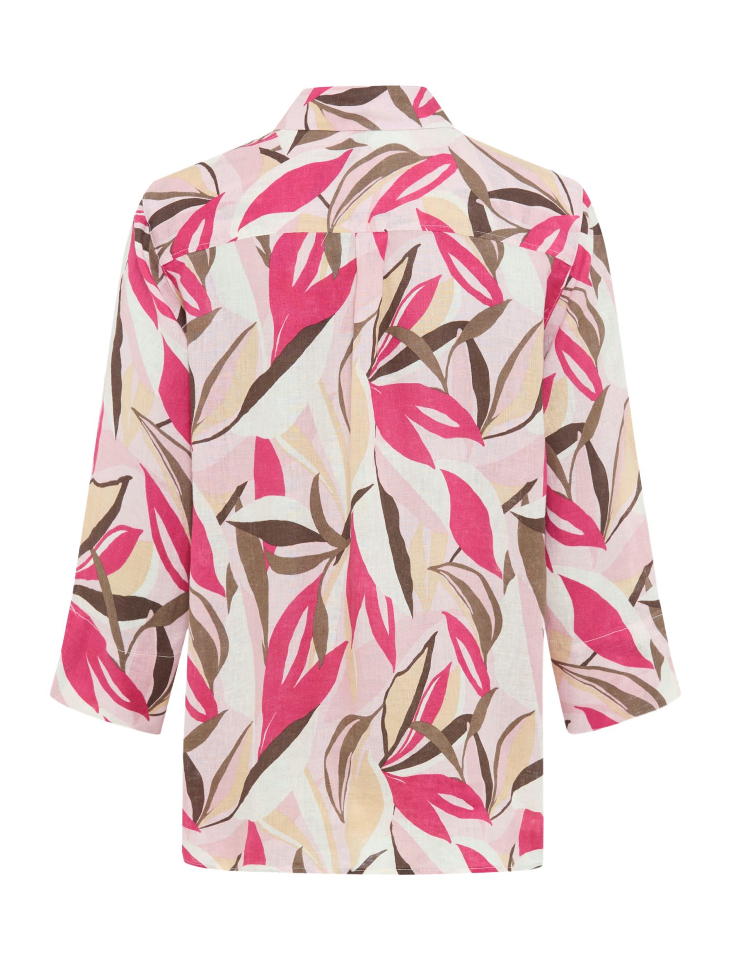 Brax Hemdbluse bunt,Freizeit,Leinen,Floral,Hemdblusenkragen,3/4 Arm,Regular Fit