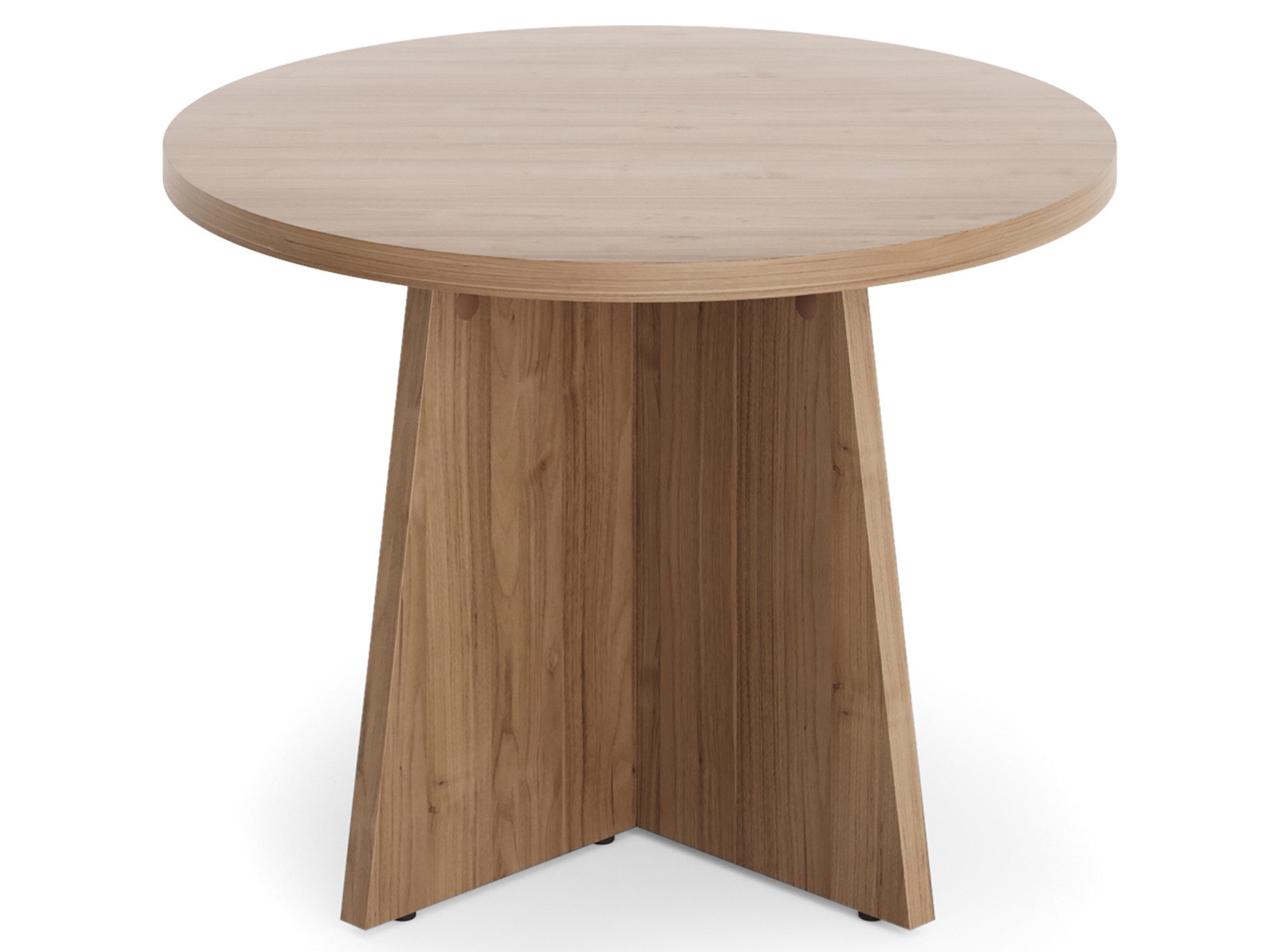 Beautysofa Couchtisch AURORA rund 58 cm Beistelltisch für Wohnzimmer (modernes Design, kompakte Form), Royal Nussbaum