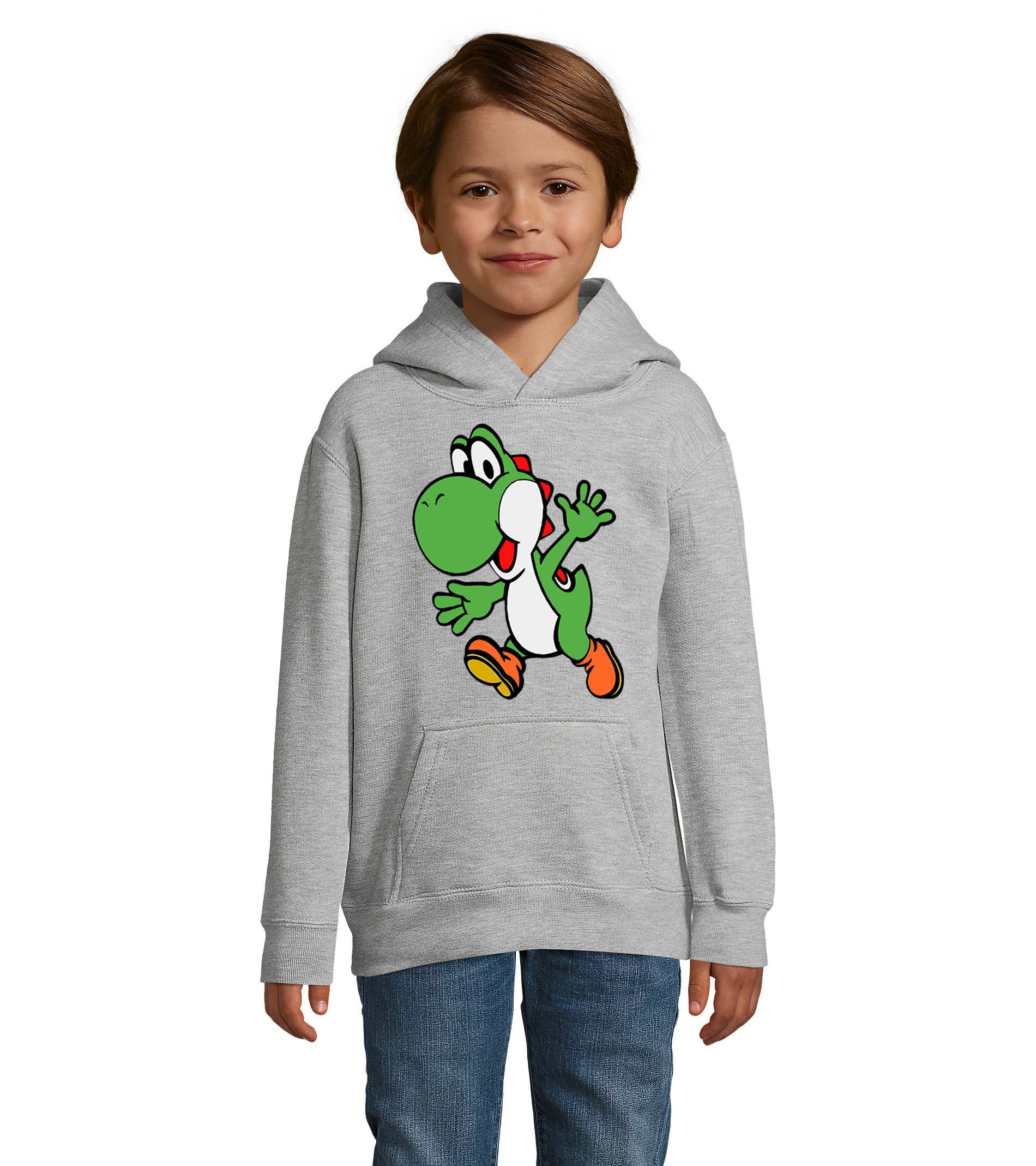 Blondie & Brownie Hoodie Yoshi Kinder Hoodie Gaming Motiv Retro Abenteuer Fun (Einzelstück, Einzelartikel) Yoshi2 K Hoodie Retro Jump Fan Edition