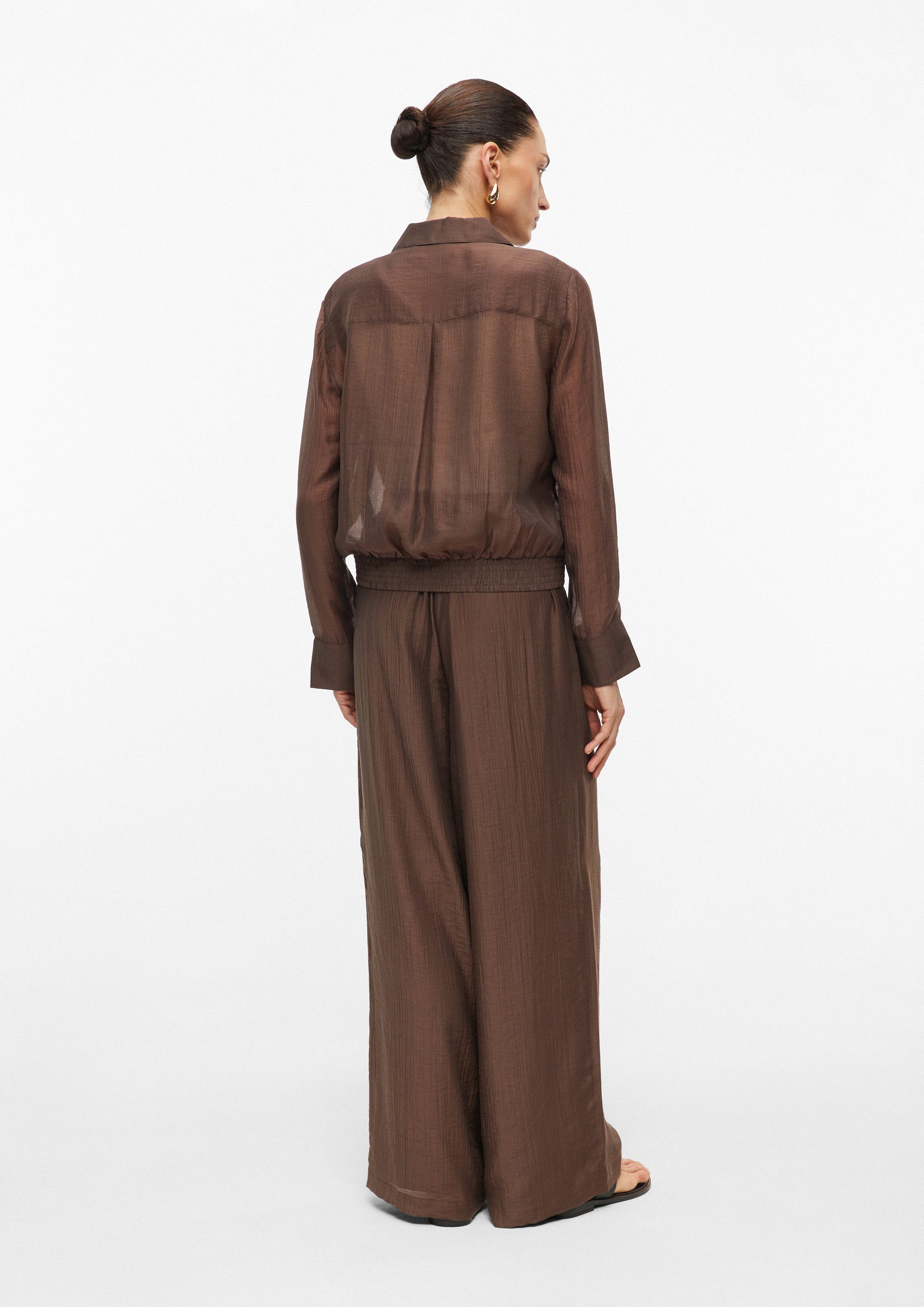s.Oliver Funktionsjacke Indoor-Jacke Transparente Chiffon-Jacke aus Lyocellmix mit elastischem Saum