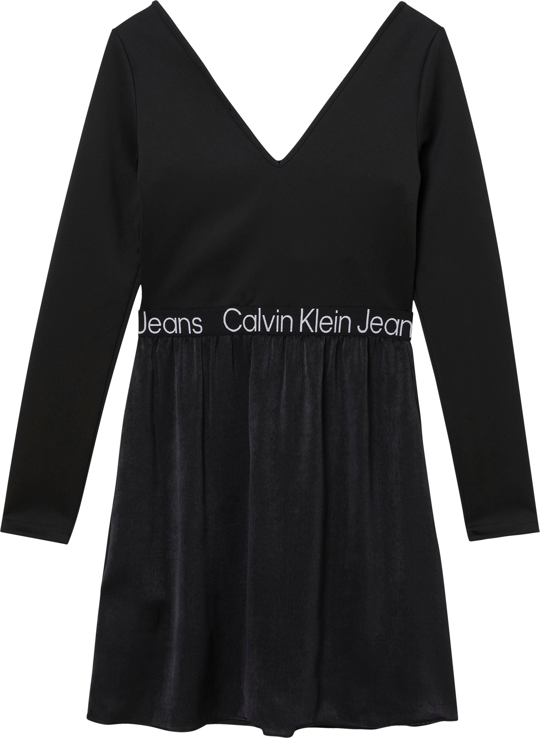 Calvin Klein Jeans Plus Skaterkleid »PLUS LOGO ELASTIC V-NECK DRESS« mit Calvin  Klein Jeans Elastikbund