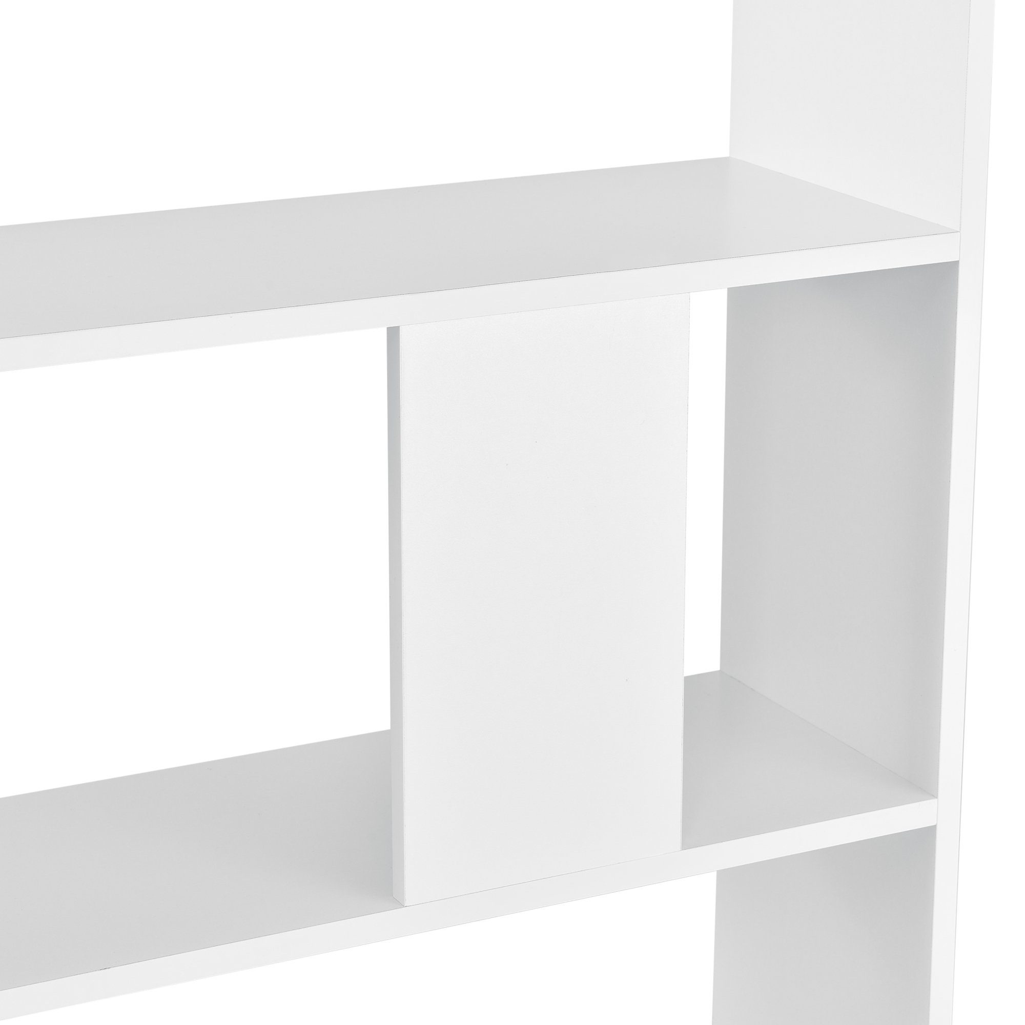 Bücherregal, mit 5 Weiß »Aneby« 159x80x23,5cm en.casa Regal Ablageflächen