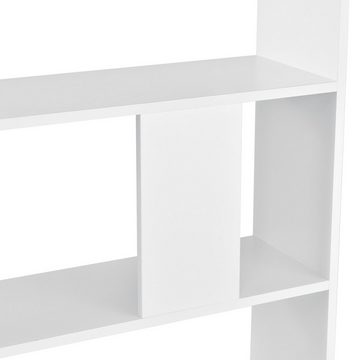 en.casa Bücherregal, »Aneby« Regal mit 5 Ablageflächen 159x80x23,5cm Weiß