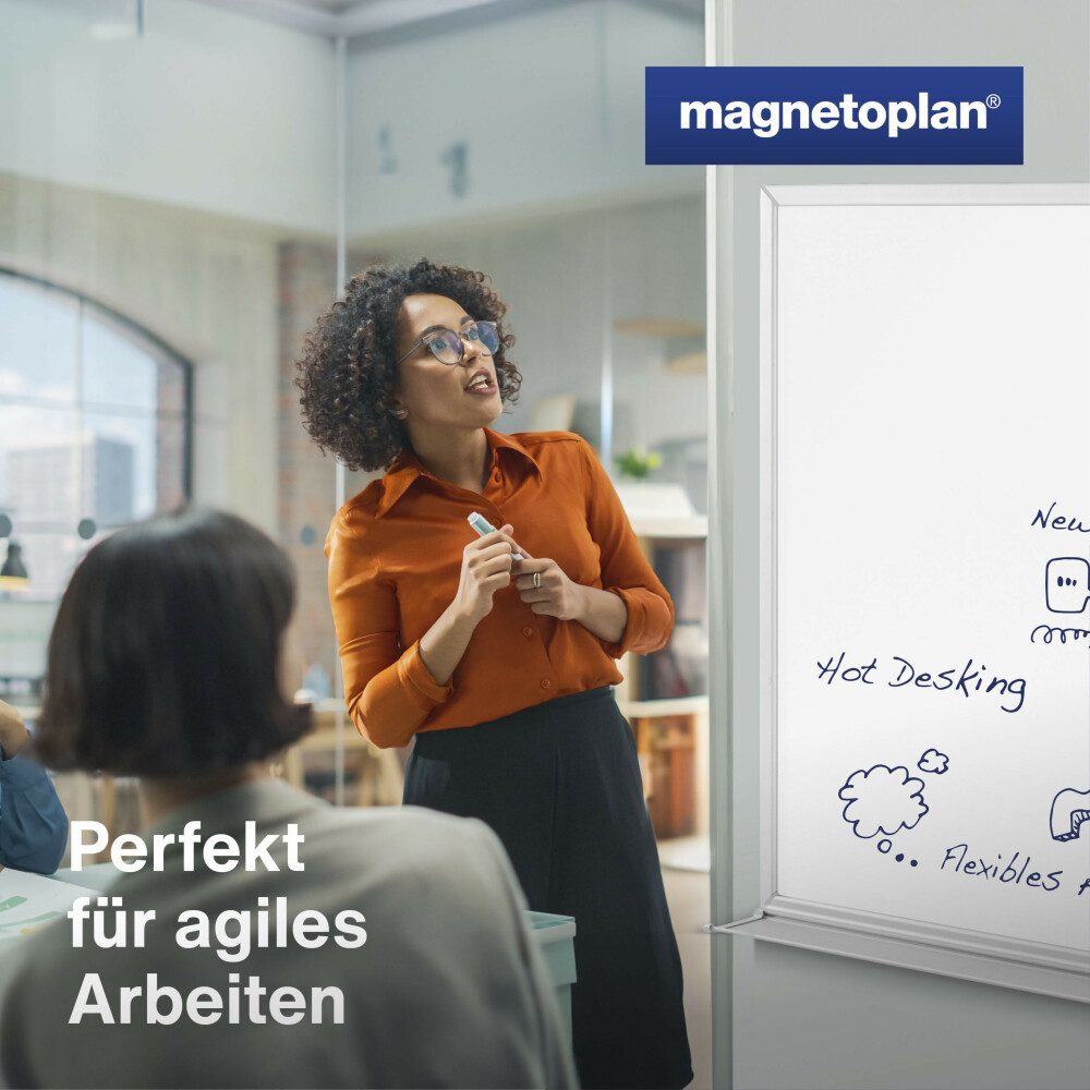 magnetoplan® Anzeigetafel Weißwand/Schreibtafel CC emailliert - magnetisch - 120x90 Weiß (1-St)