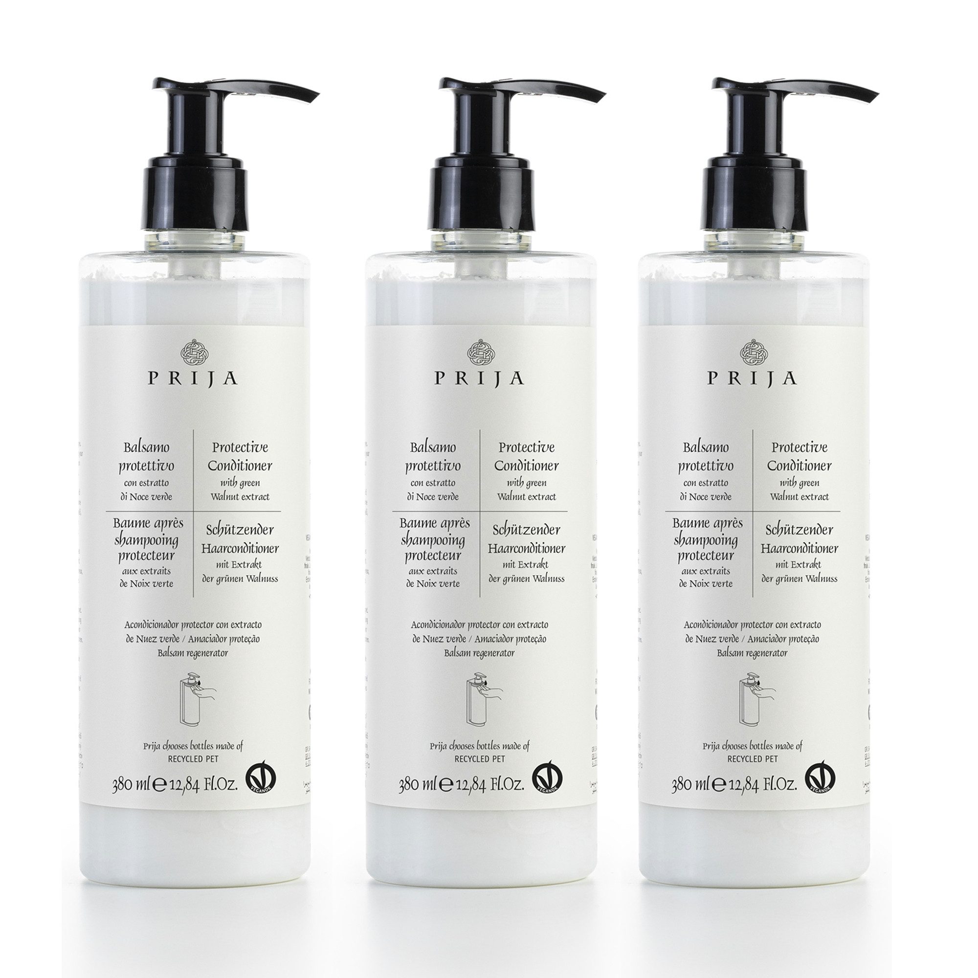 PRIJA Haarspülung PRIJA Conditioner 380ml mit grüner Walnuss Extrakt, 3-tlg.