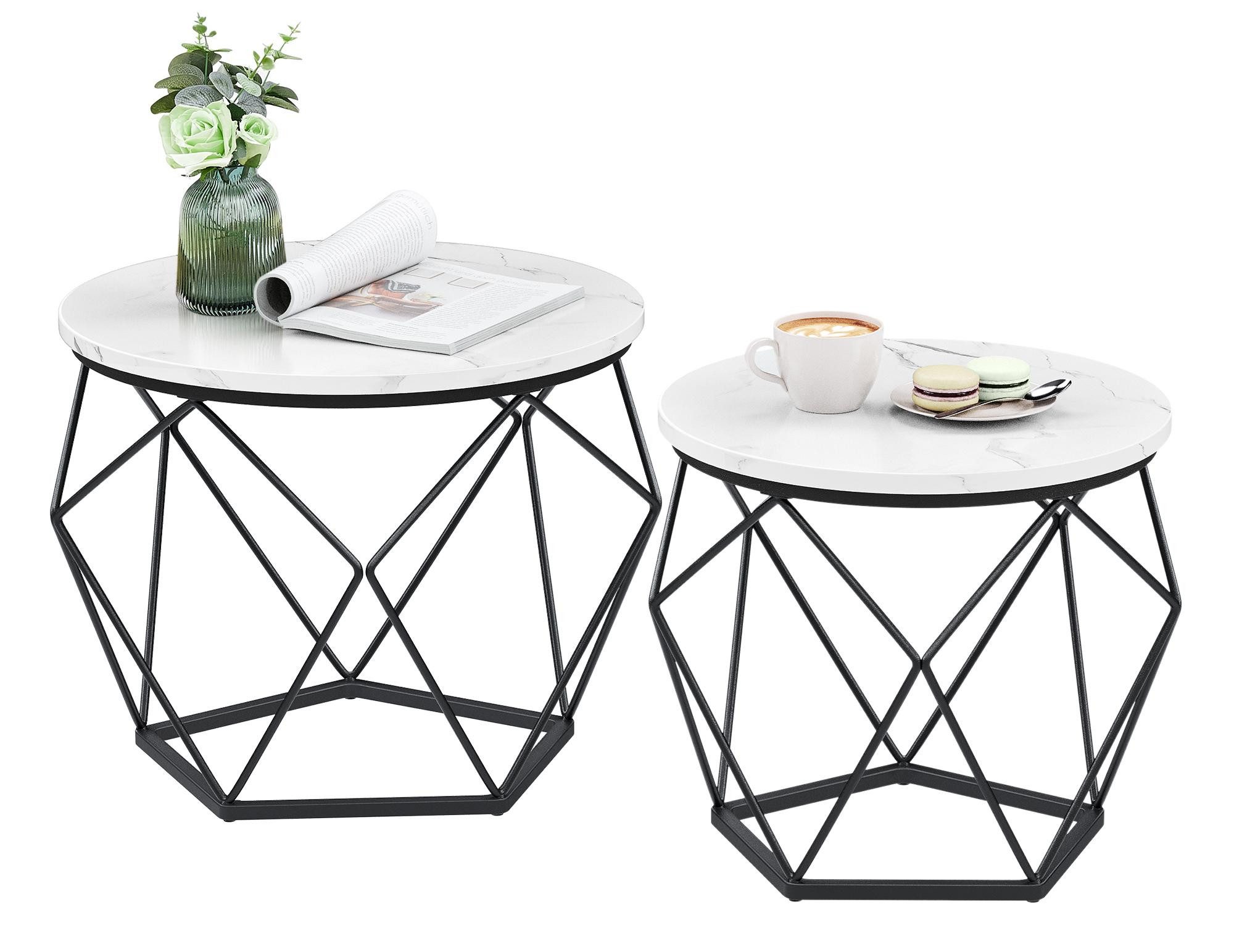 VASAGLE Couchtisch (2er Set), Beistelltisch, abnehmbare günstig online kaufen