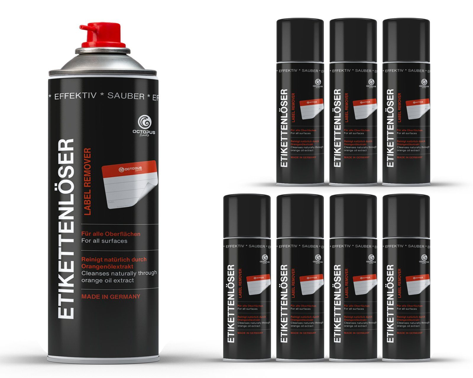 Etiketten 8x Etikettenlöser, Klebstoffentferner, Spray 200ml