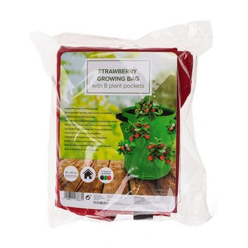 ReWu Pflanzschale Erdbeer-Pflanzsack mit 8 Pflanztaschen atmungsaktiver Filz