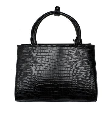 SOCHA Handtasche Tiny Tip Croco Black 10 Zoll, - elegante Tablet- und Handtasche mit Krokoprägung - mit Schultergurt - herausnehmbares Tabletfach 10 Zoll