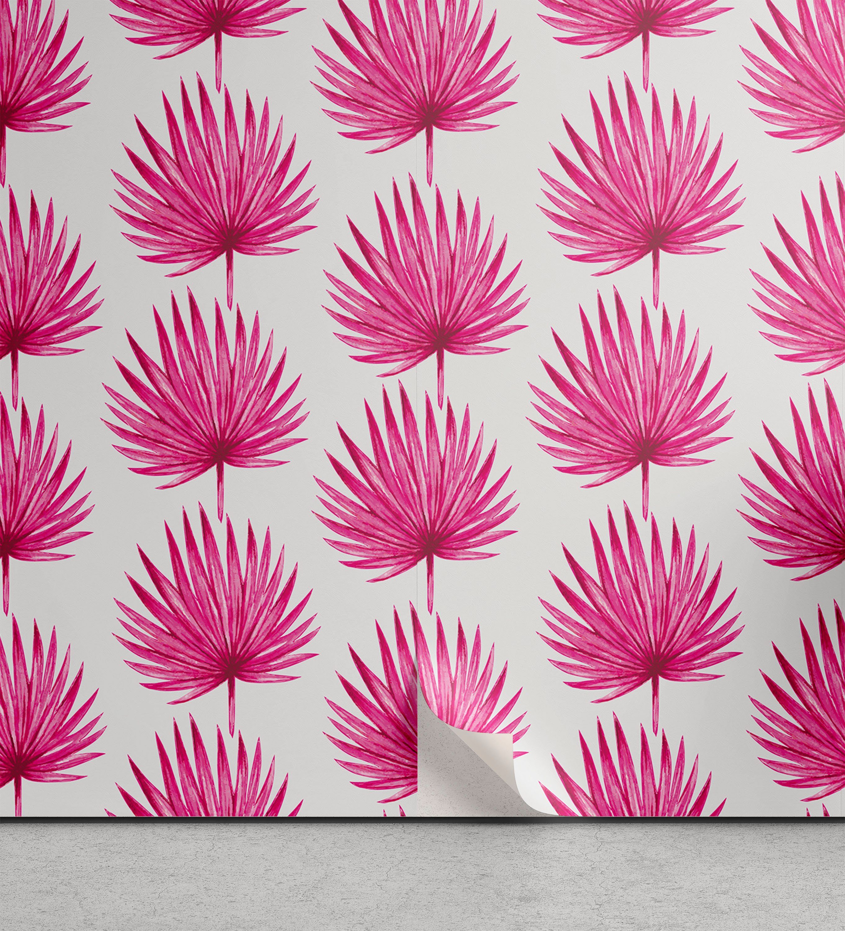 Blatt Küchenakzent, Wohnzimmer selbstklebendes Vinyltapete Aquarell-Rosa-Blätter Abakuhaus