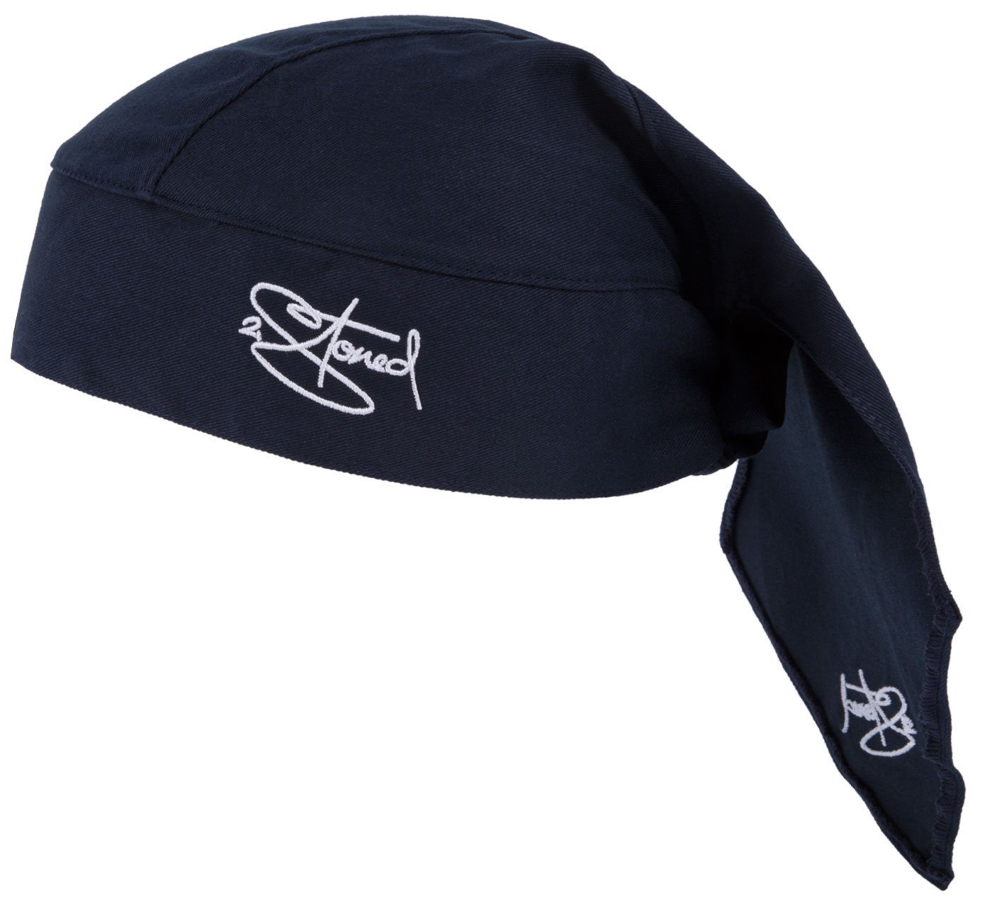 2Stoned Biker Herren Dark Kinder, und Bandana Kopftuch bestickt Cap Damen, für Einheitsgröße Classic Navy