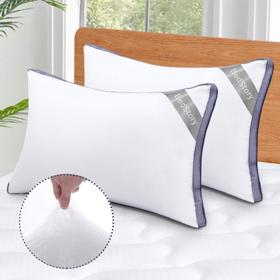 Schlafkissen kopfkissen 40x80 2er set oder kissen 80x80 2er set ...