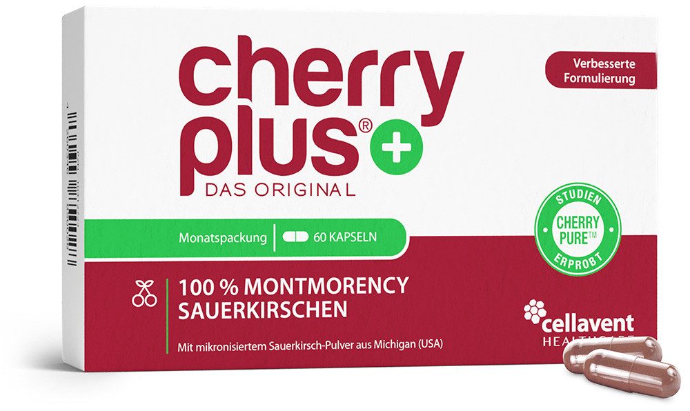 Cellavent Healthcare Montmorency Sauerkirsche Kapseln - Cherry PLUS Kapseln
