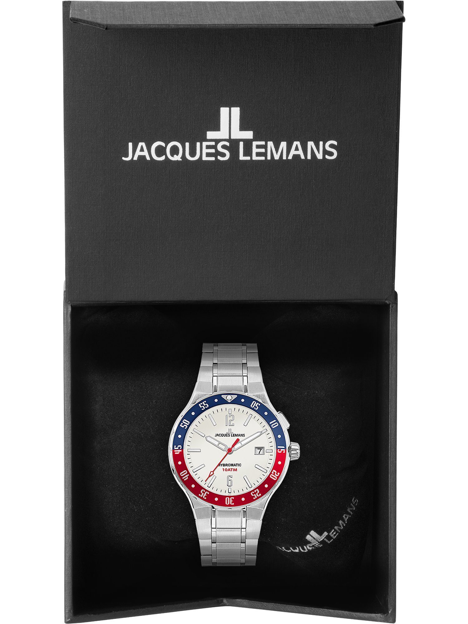 Jacques Lemans Quarzuhr Jacques Lemans Accessoire Dieses für ist Analog, Herren-Uhren edle jeden Sportuhr, Anlass