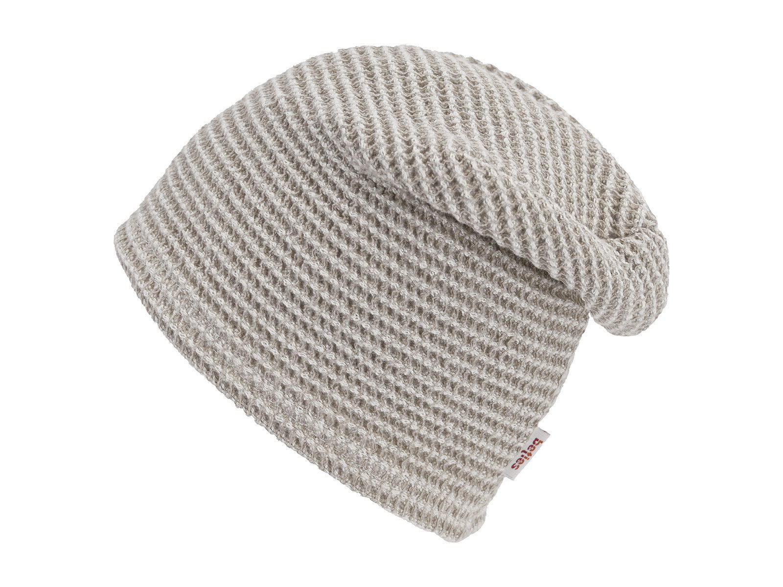beties Beanie Leinen-Waffelpique Sauna (1-St) Saunahut Saunakappe aus 100% Leinen-Waffel-Pique One-Size taupe-beige