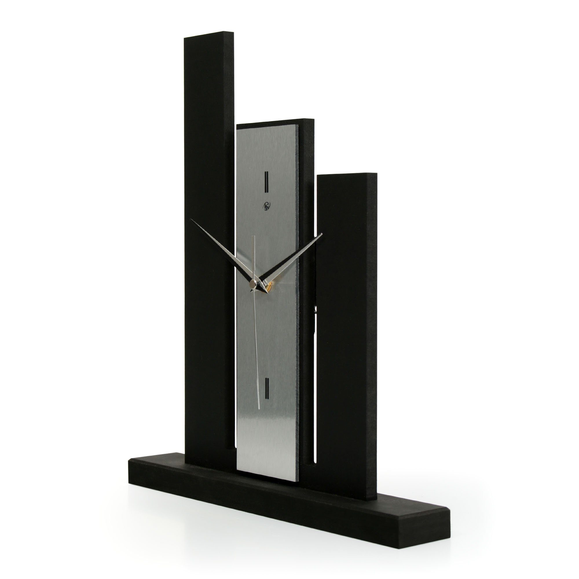 Holz, modernem Designer-Standuhr Metallic-Look Ticken Feder Tischuhr ohne in schwarze „Stairs“ Kreative Standuhr aus