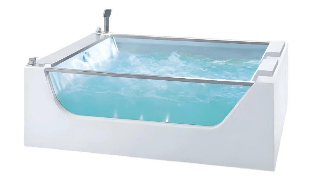 Xlmoebel Whirlpool-Badewanne XLMOEBEL Designwanne aus Acryl in Weiß mit Whirlpool-Funktion, Made in Europa