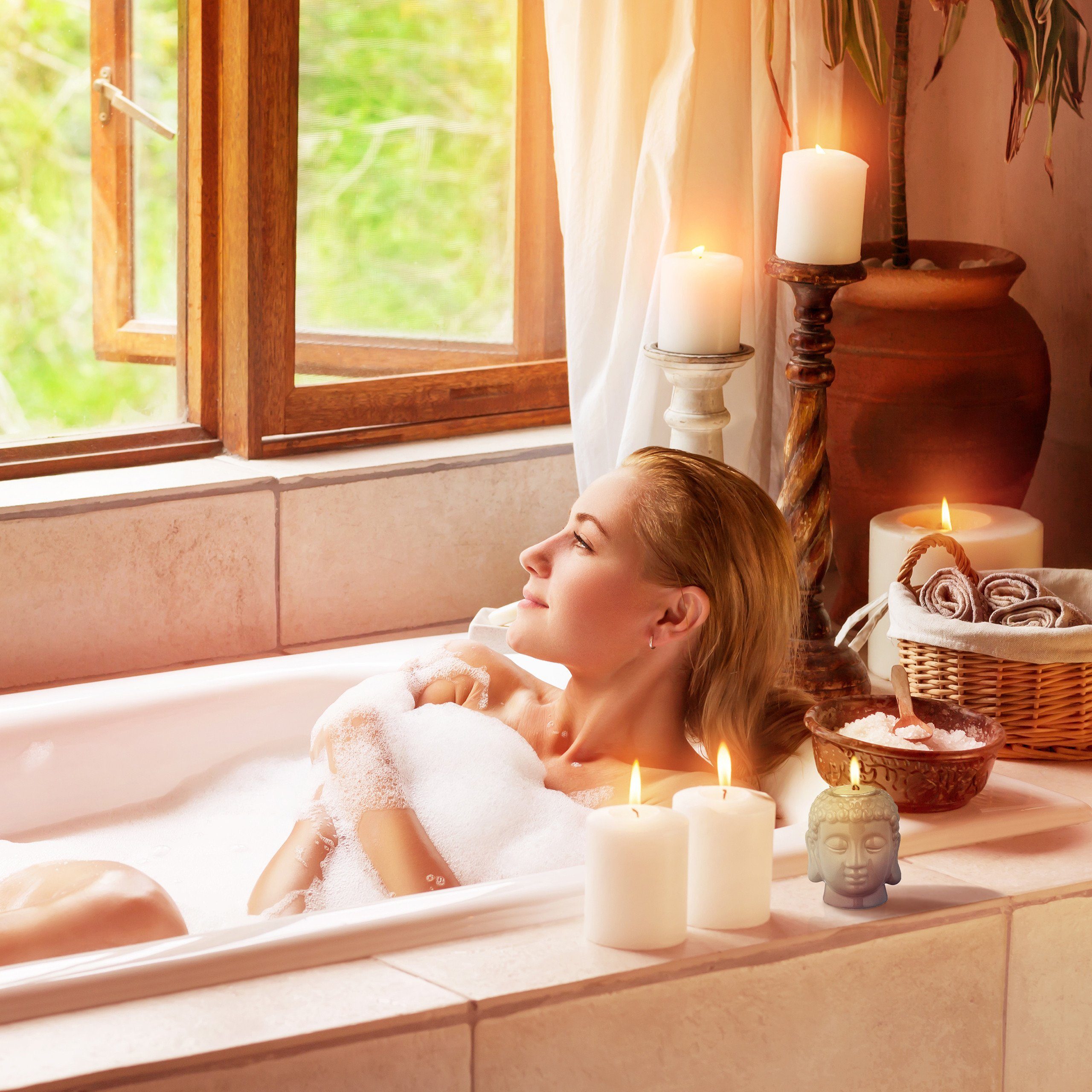 relaxdays Teelichthalter Buddha Teelichthalter