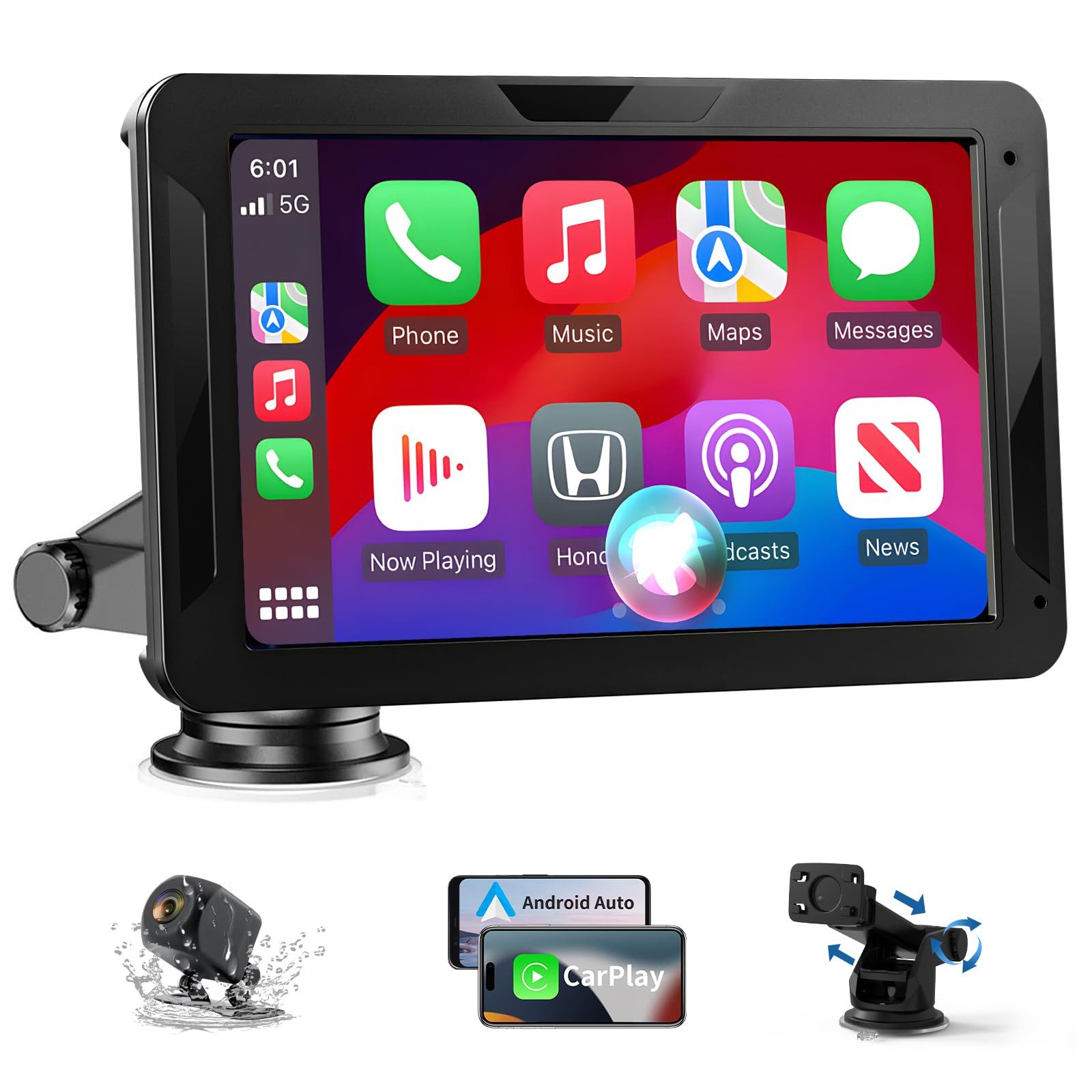 7Zoll IPS Carplay Display Touchscreen Player GPS Navi Navigationsgerät Navigationsgerät
