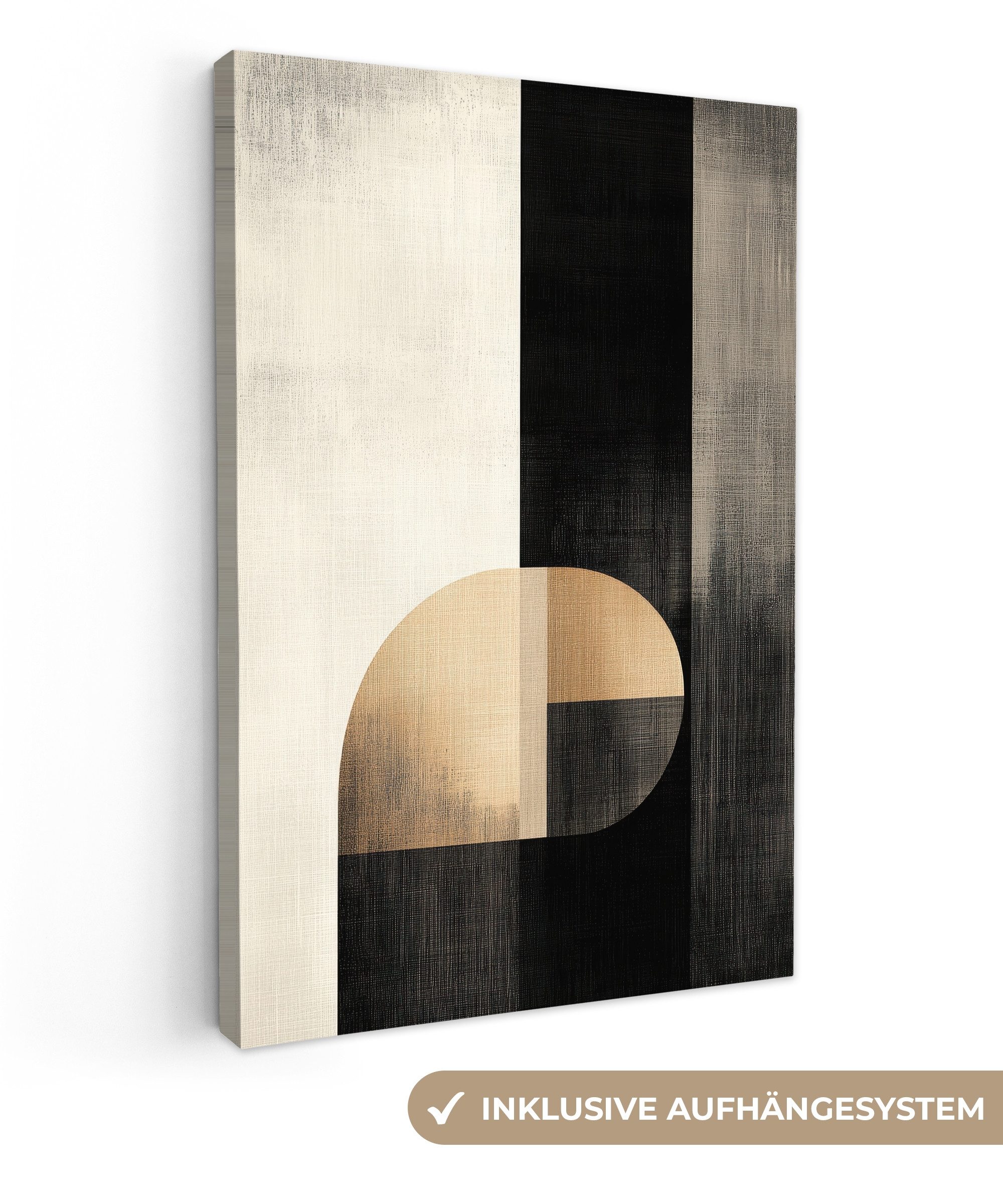 OneMillionCanvasses® Leinwandbild Formen - Modern - Schwarz, Fotodruck (1 S günstig online kaufen