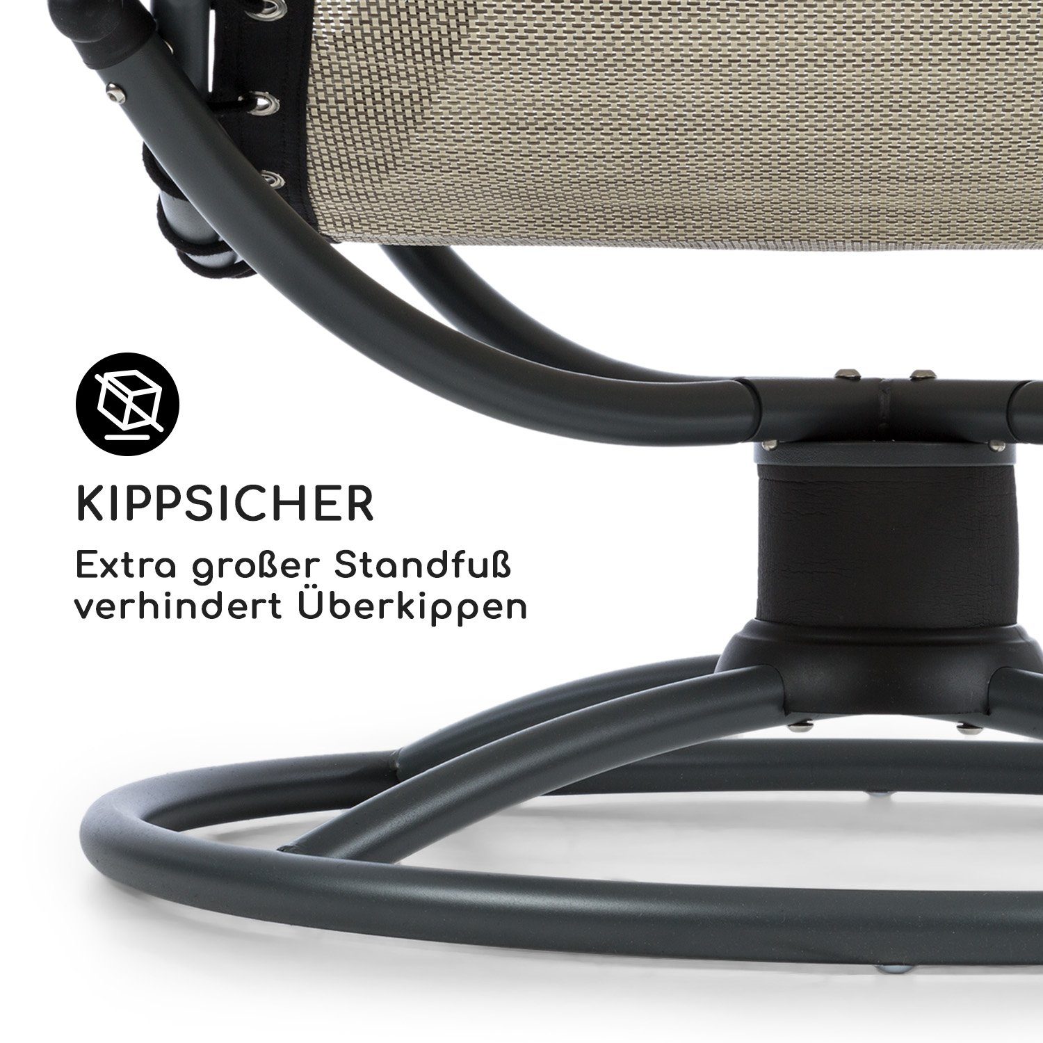blumfeldt Gartenliege The Chiller, Schwingeffekt, ergonomisch geformte Gartenliege