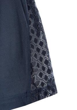 LASCANA Kimono, Kurzform, Viskose, Gürtel, mit langen Ärmeln und Spitzen-Details
