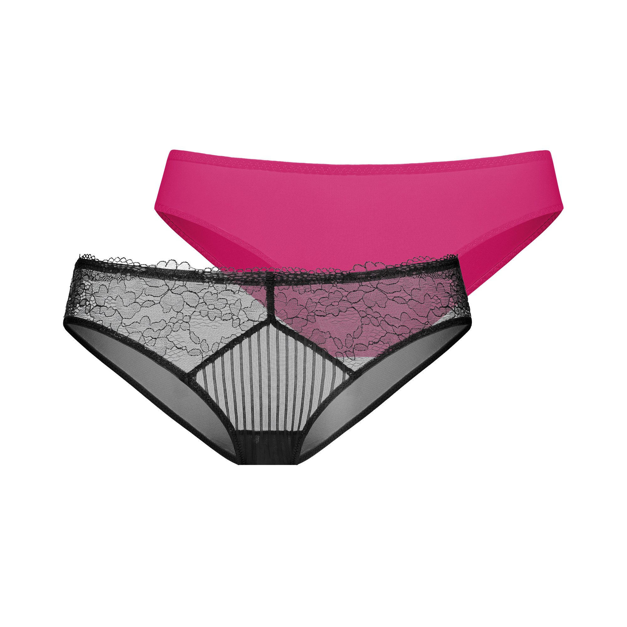 Dorina Slip MURIEL-2PP (2er Pack) Spitzendetails und Uni günstig online kaufen