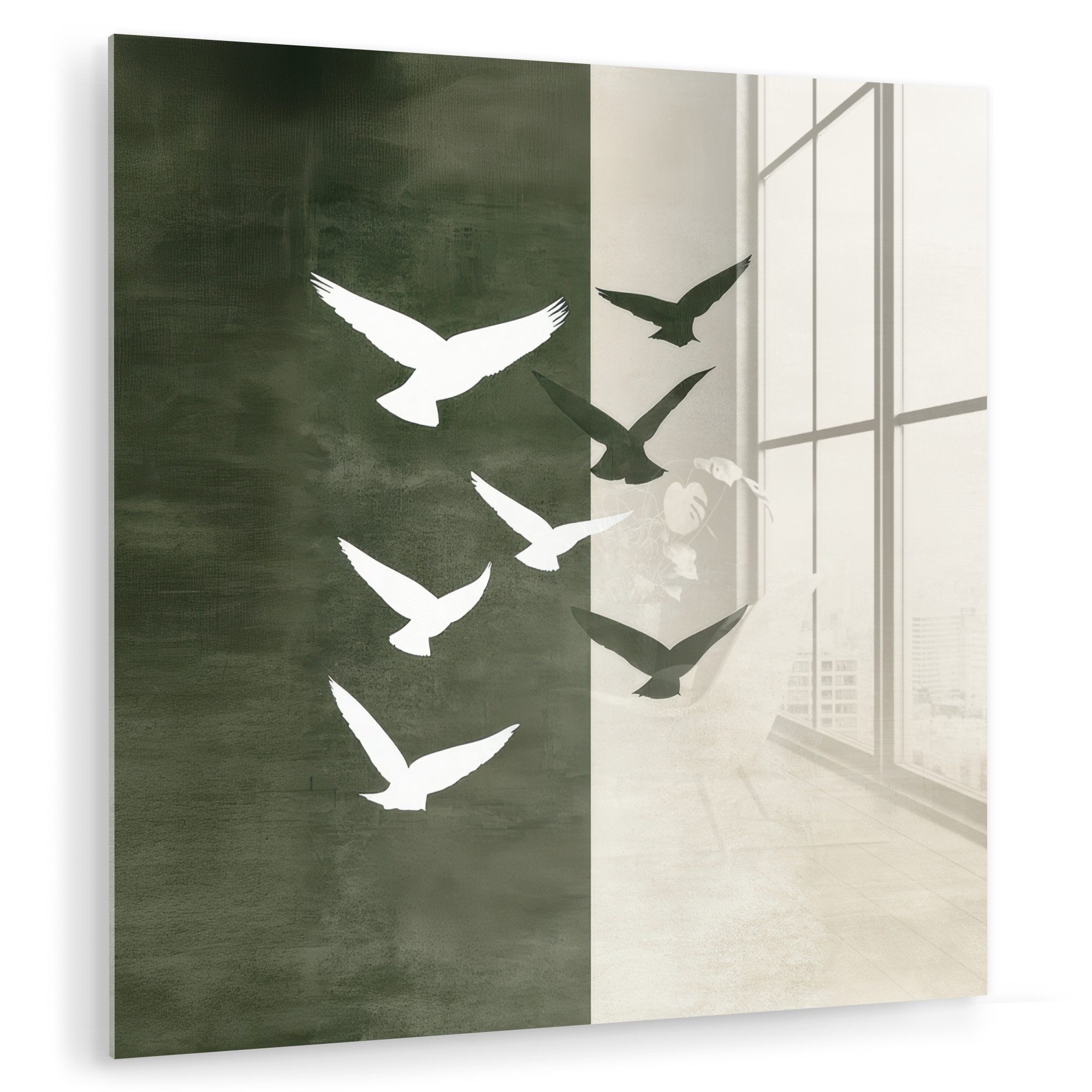 MuchoWow Acrylglasbild Japandi - Vogel - günstig online kaufen