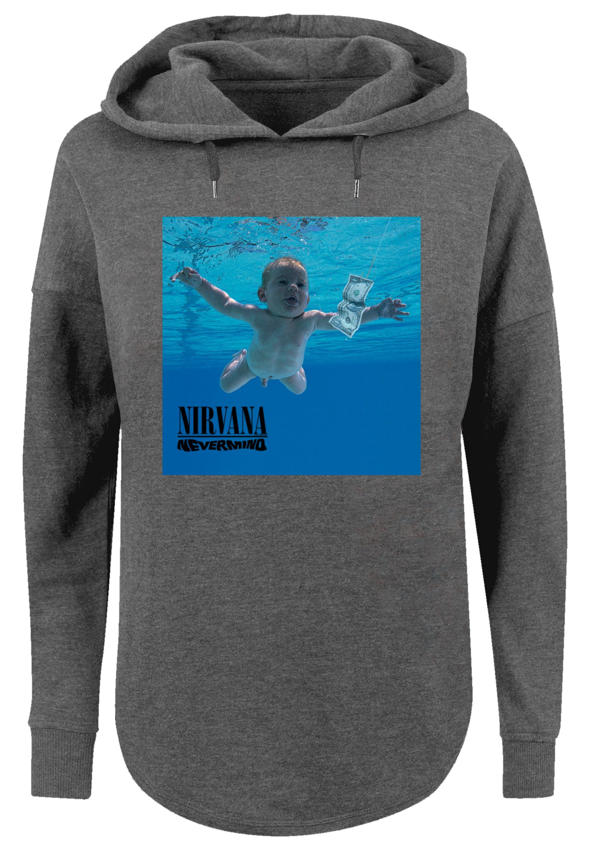 F4NT4STIC Sweatshirt Nirvana Rock Album Nevermind Band charcoal Qualität Premium