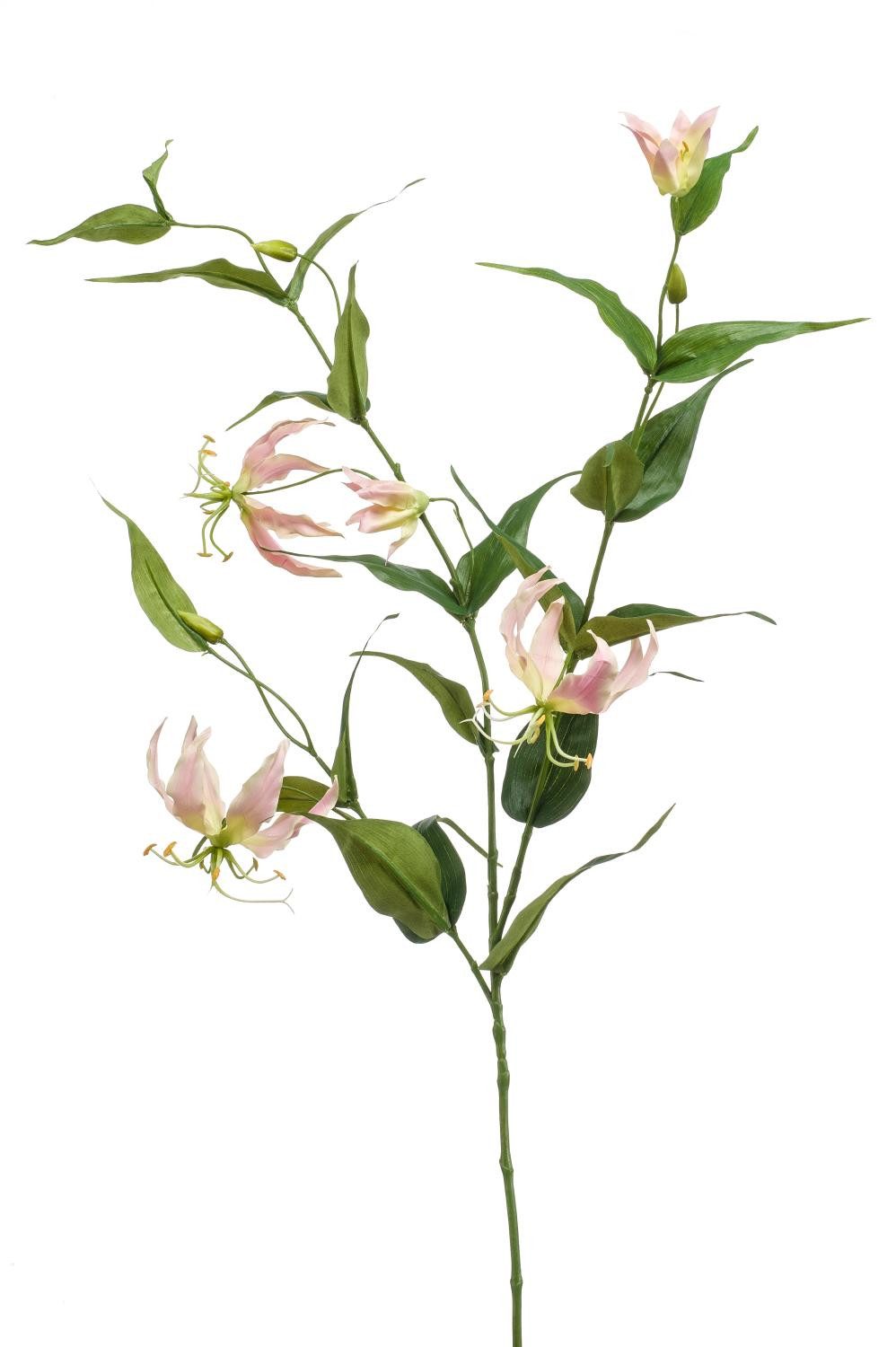 Kunstzweig Künstliche Gloriosa WARIS rosa-Creme, 120cm Gloriosa, artplants, Höhe 120.0 cm