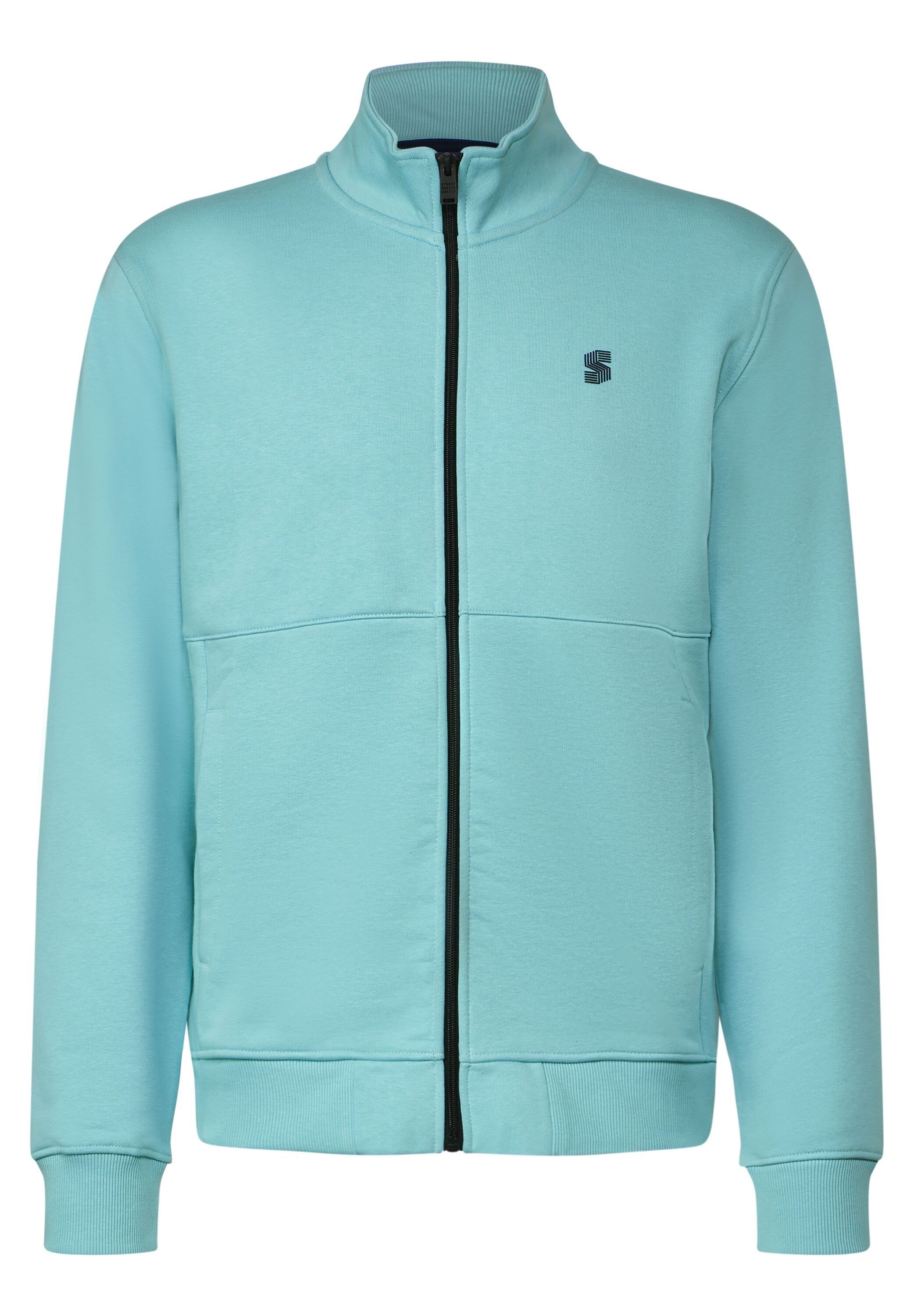 STREET ONE MEN Sweatjacke mit Stehkragen