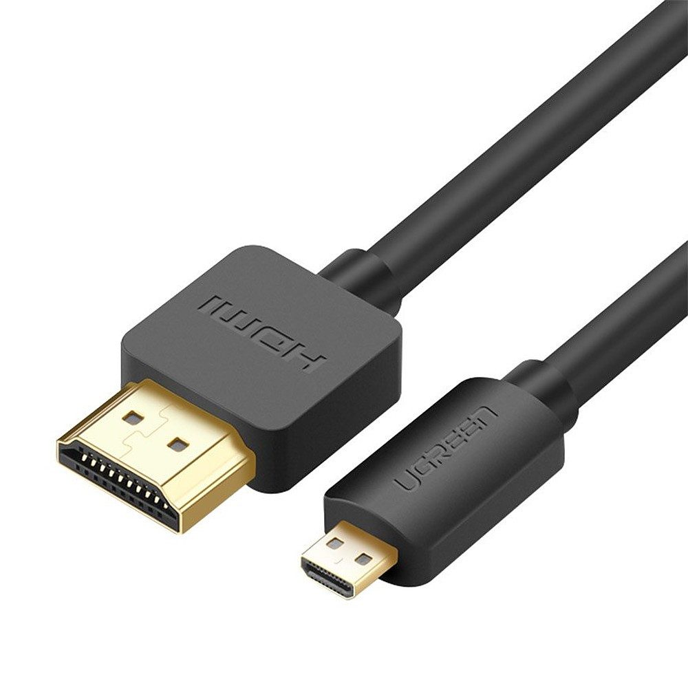 UGREEN Videokabel Anschlusskabel Verbindungskabel HDMI-Kabel, Micro-HDMI, HDMI, (150.0 cm), 4K 60 Hz, vergoldete Stecker, ARC, 3D, 30 AWG