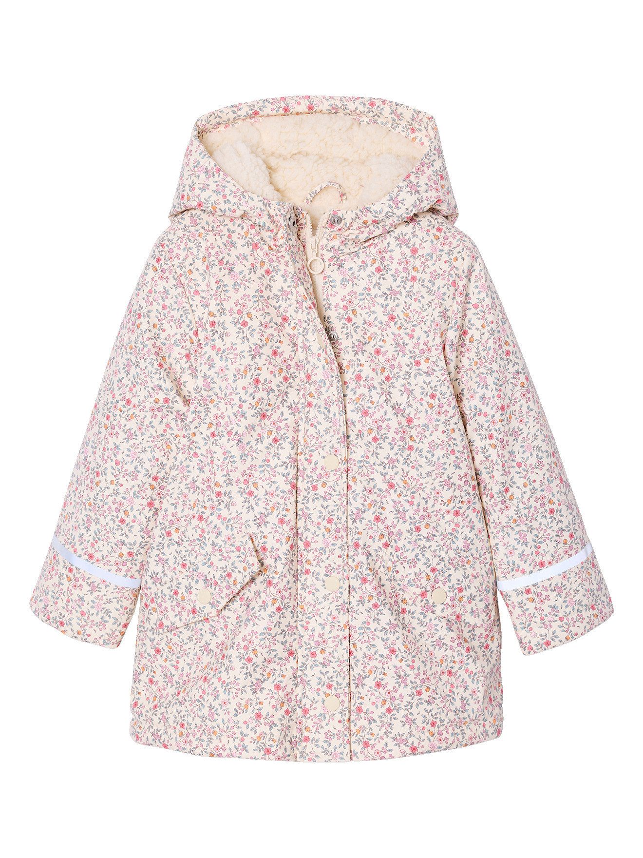 vertbaudet Regenjacke Mädchen Regenjacke mit Kapuze & Teddyfleece-Futter Teddyfleece-Futter
