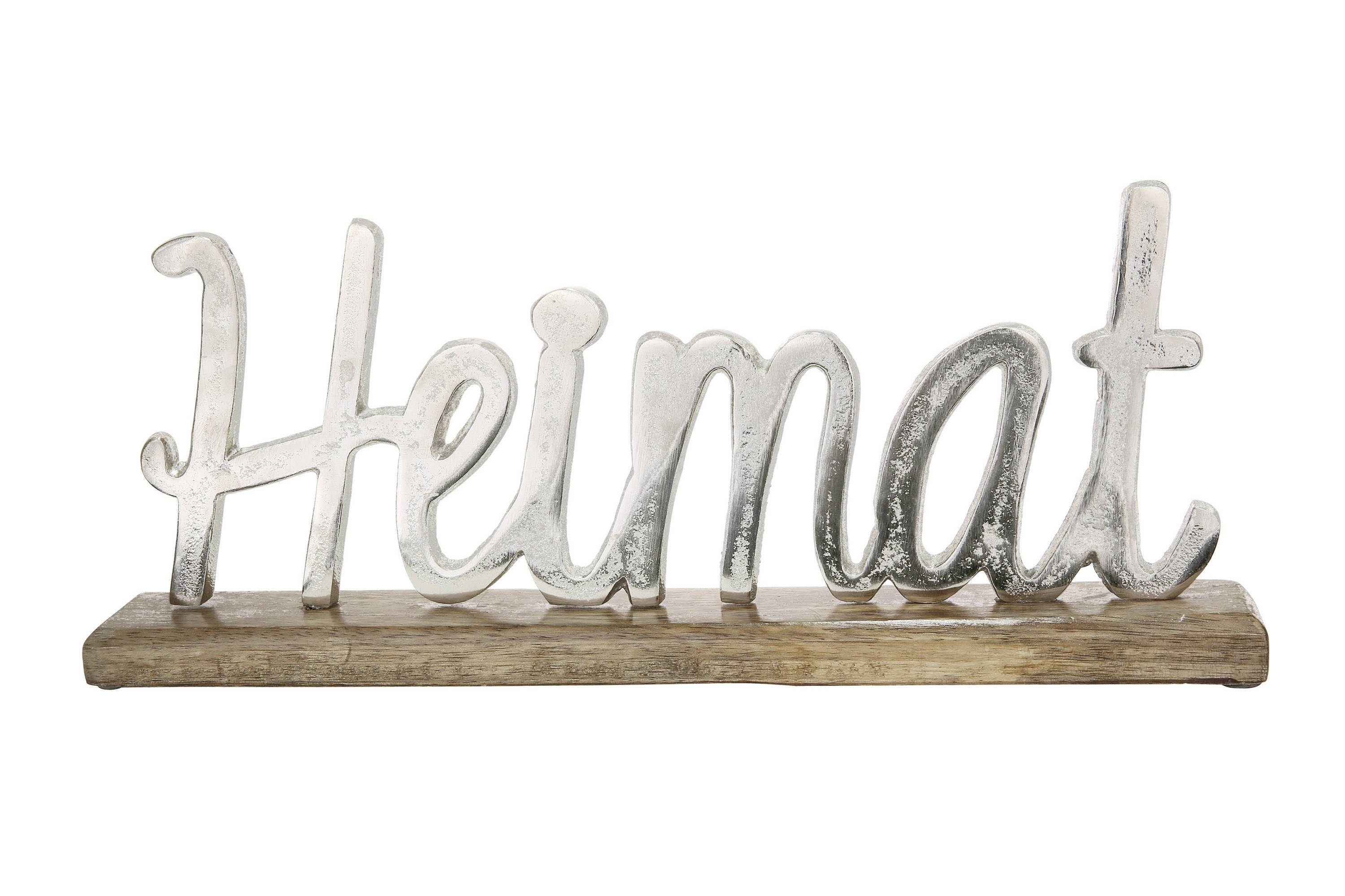 GMD Living Dekoobjekt HEIMAT, Schriftzug "Heimat" aus Aluminium | Deko-Objekte