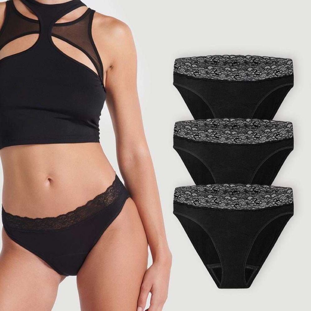 siegmund care Slip mit Spitze um Bund - CareWear - Besser als Periodenwäsche (3-St)