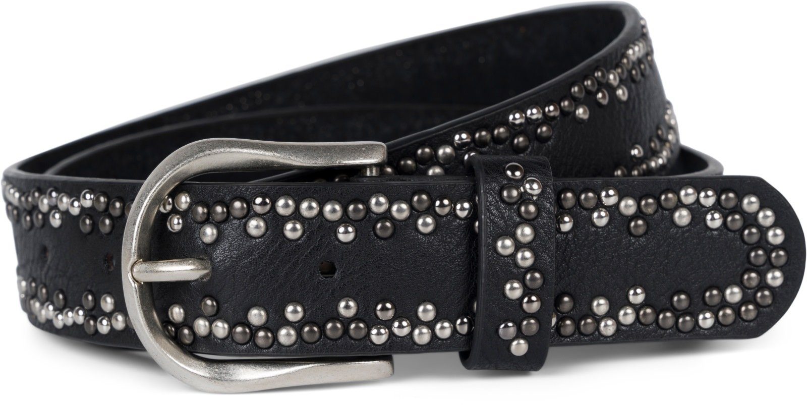 styleBREAKER Nietengürtel Gürtel mit kleinen Nieten (1-St)