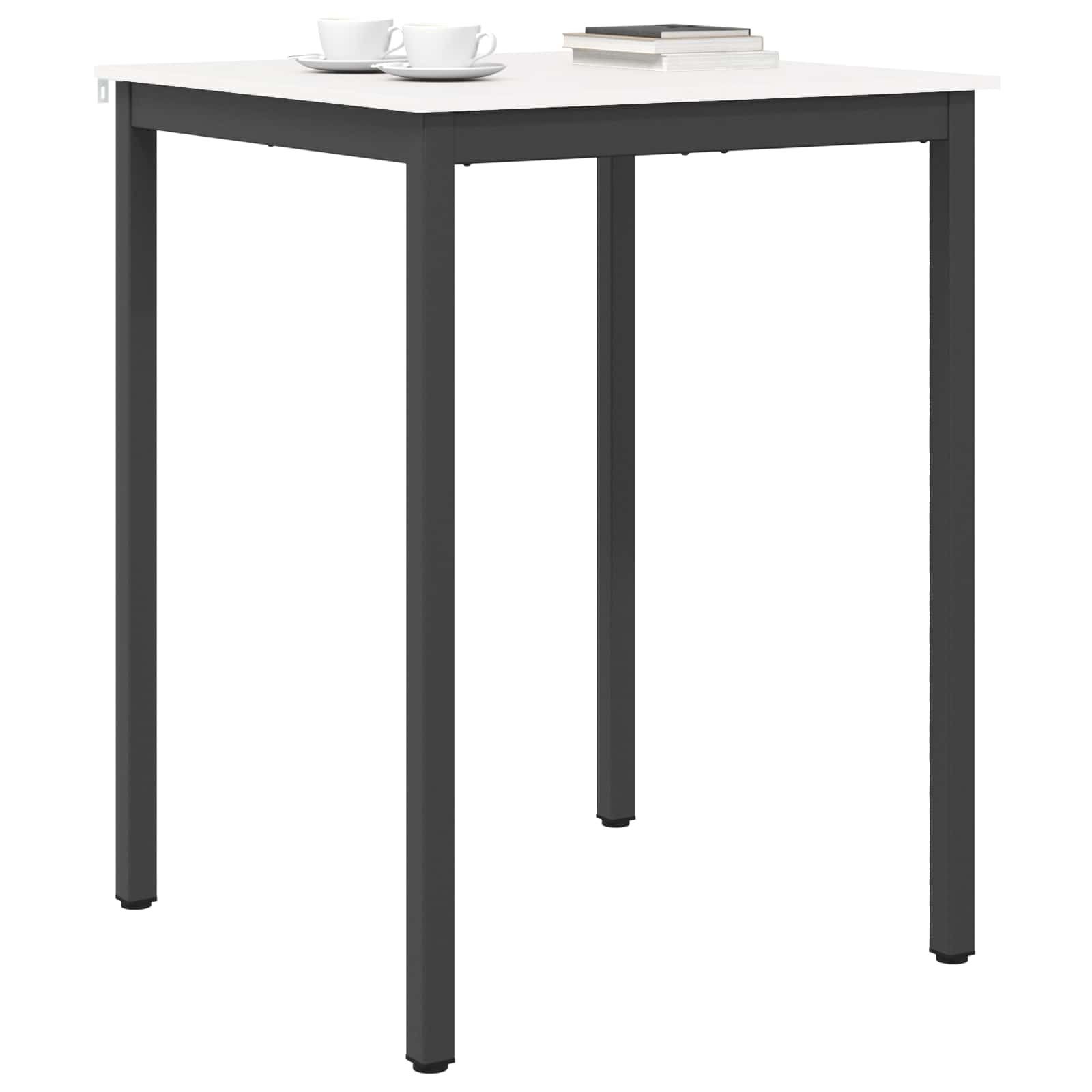 vidaXL Esstisch Bartisch Weiß 80 x 80 x 105 cm Massives Kiefernholz (1-St)
