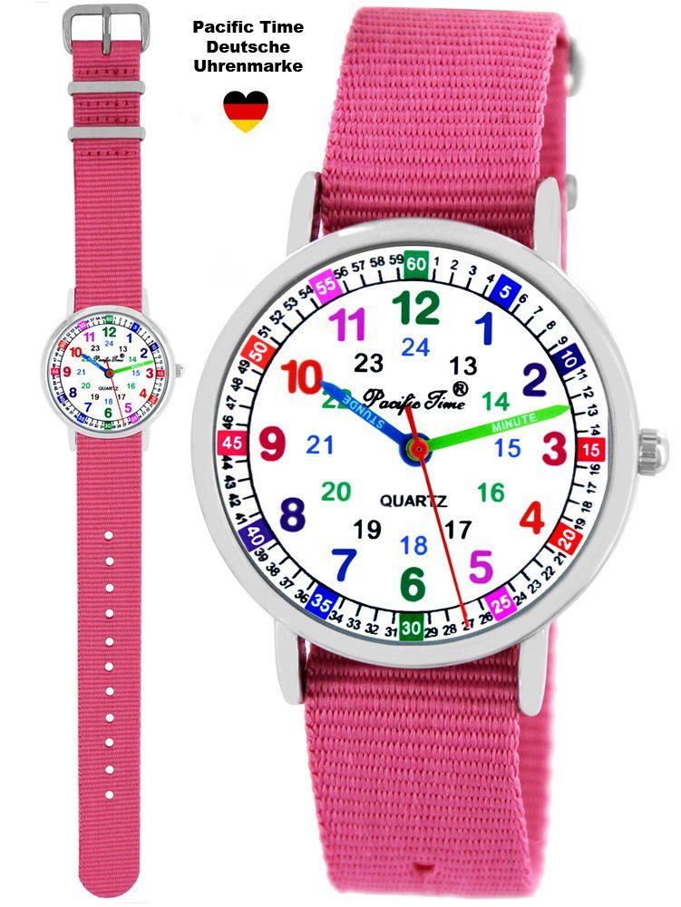 Pacific Time Quarzuhr Wechselarmband, Design Armbanduhr Mix Kinder Gratis Lernuhr Set und Match - Versand
