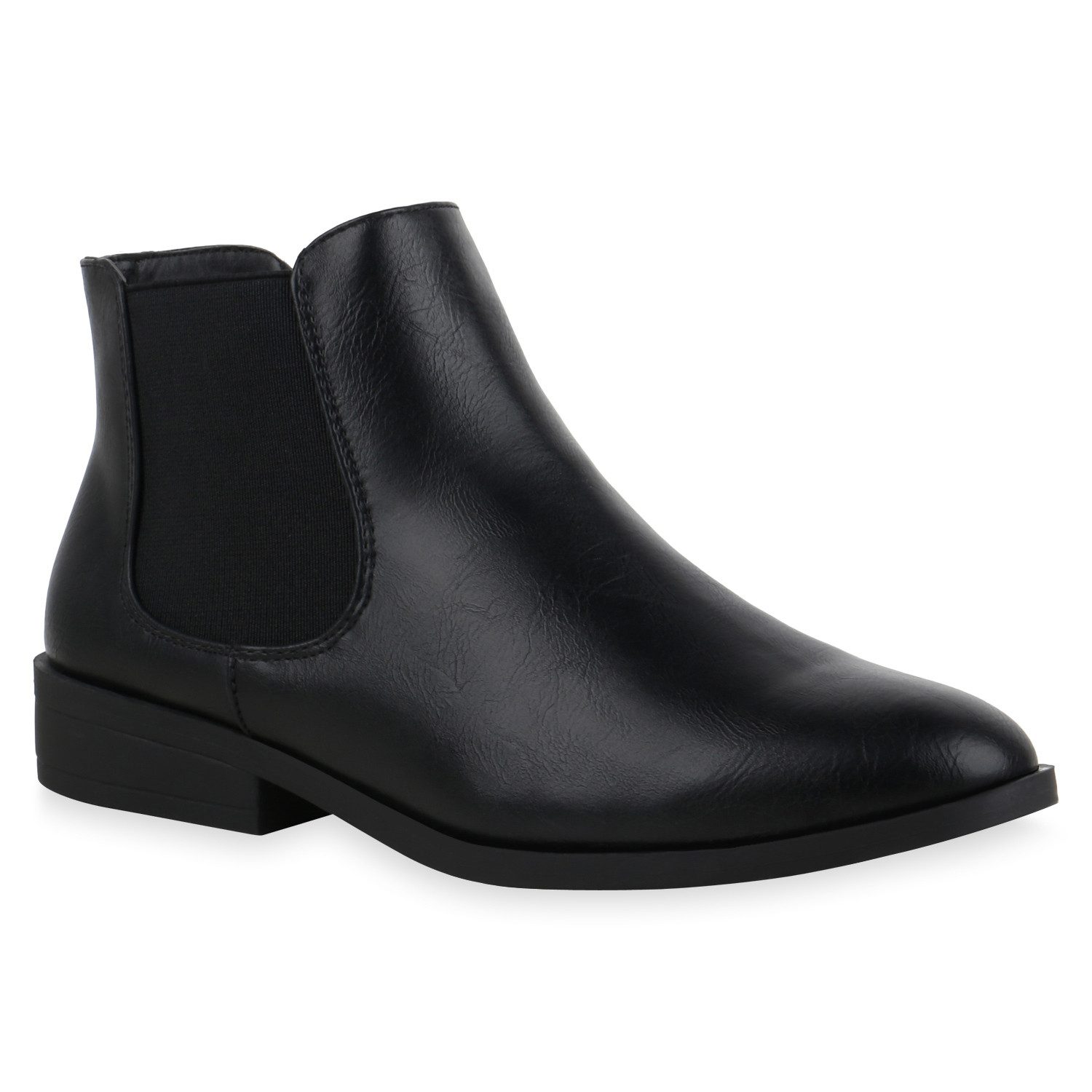 VAN HILL 835613 Chelseaboots Chloe Damen Chelsea Boots Stiefeletten mit Blockabsatz