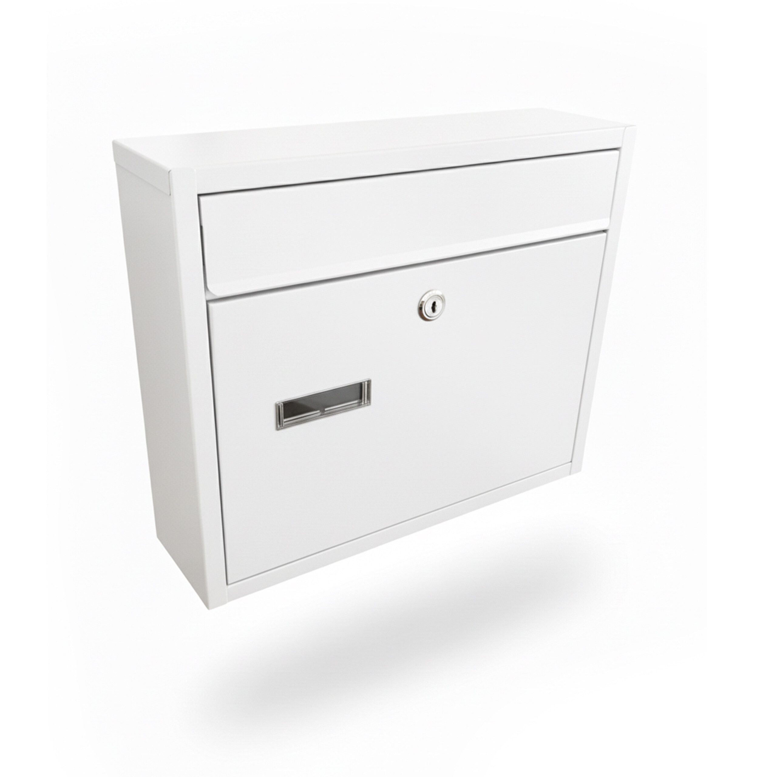 relaxdays Wandbriefkasten Briefkasten Querformat, weiß günstig online kaufen